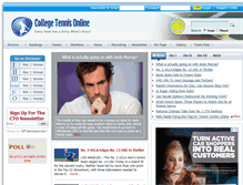 Tablet Screenshot of collegetennisonline.com